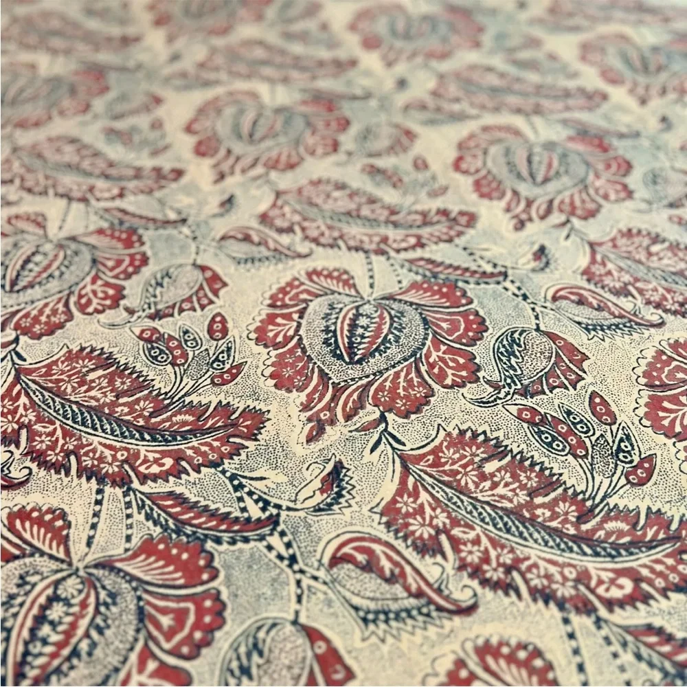 Pottery Barn Dottie Kalamkari Duvet Cover Full/Queen Palampore Floral Red Tan PB